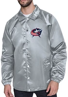 Starter Columbus Blue Jackets Mens Grey Shield Medium Weight Jacket