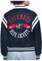 Starter Columbus Blue Jackets Womens Navy Circe Logo Medium Weight Jacket