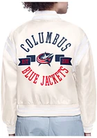 Starter Columbus Blue Jackets Womens White Circe Logo Medium Weight Jacket