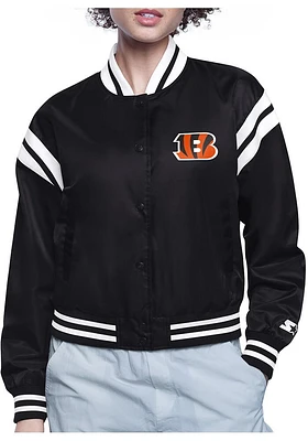 Starter Cincinnati Bengals Womens Black Football Girls Medium Weight Jacket