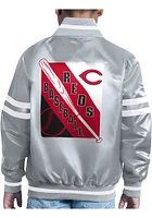 Starter Cincinnati Reds Youth Grey Shield Medium Weight Jacket