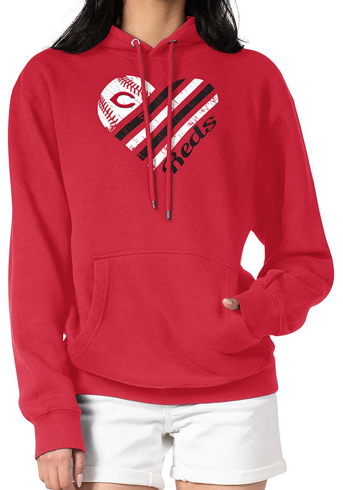 4Her Cincinnati Reds Womens Heart Hooded Sweatshirt