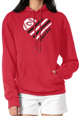 4Her Cincinnati Reds Womens Heart Hooded Sweatshirt