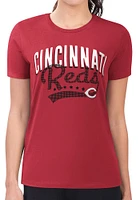 4Her Cincinnati Reds Womens Filigree Fitted Design Short Sleeve T-Shirt