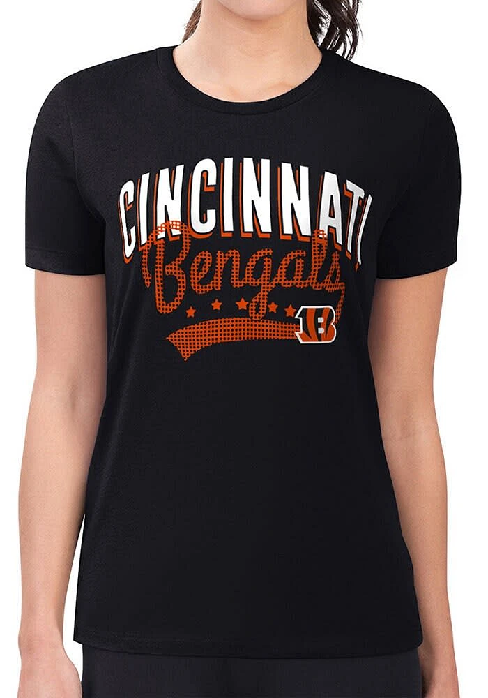 4Her Cincinnati Bengals Womens Filigree Fitted Short Sleeve T-Shirt