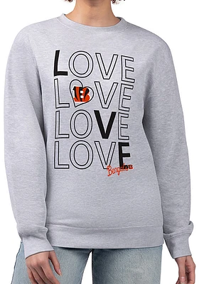 4Her Cincinnati Bengals Womens Love Crew Sweatshirt