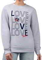 4Her Columbus Blue Jackets Womens Love Crew Sweatshirt