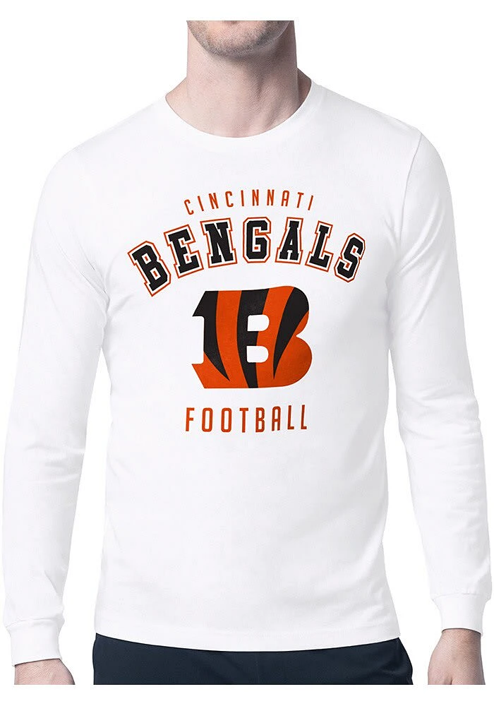 Cincinnati Bengals White Logo Long Sleeve T Shirt