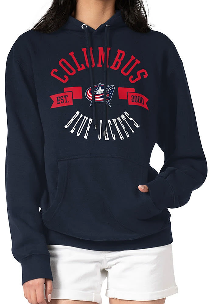 4Her Columbus Blue Jackets Womens Navy City Hooded Sweatshirt