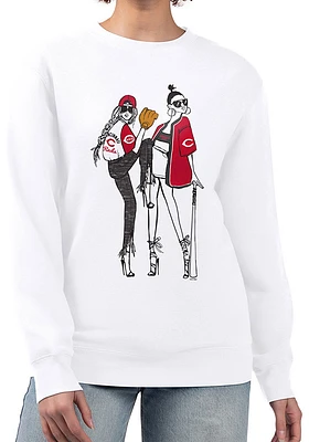 4Her Cincinnati Reds Womens Baseball Girls Crew Sweatshirt