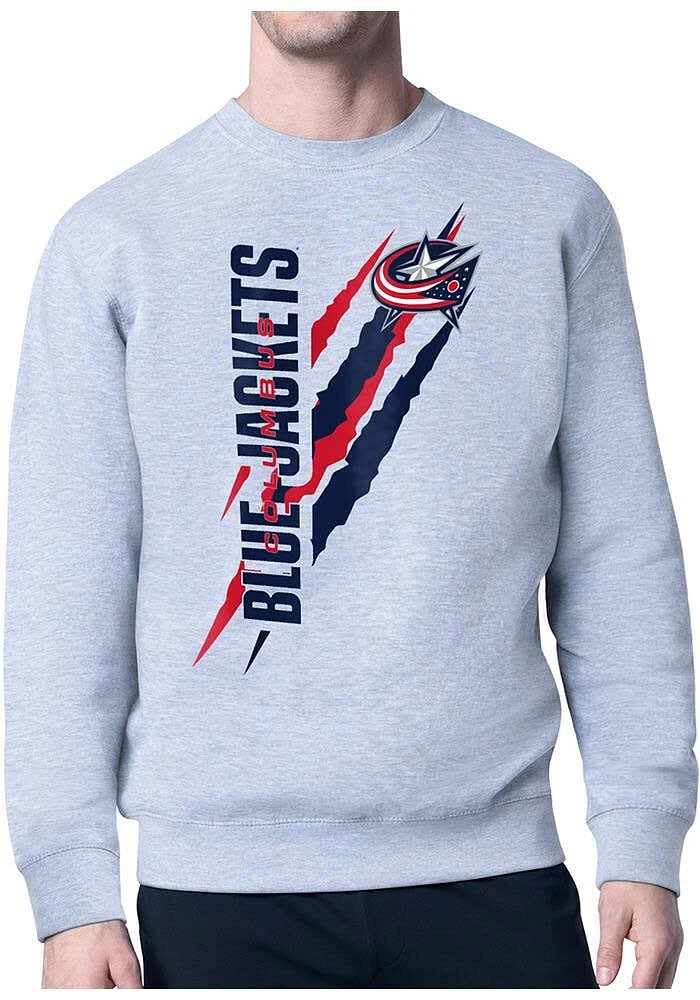 Starter Columbus Blue Jackets Mens Color Scratch Long Sleeve Crew Sweatshirt