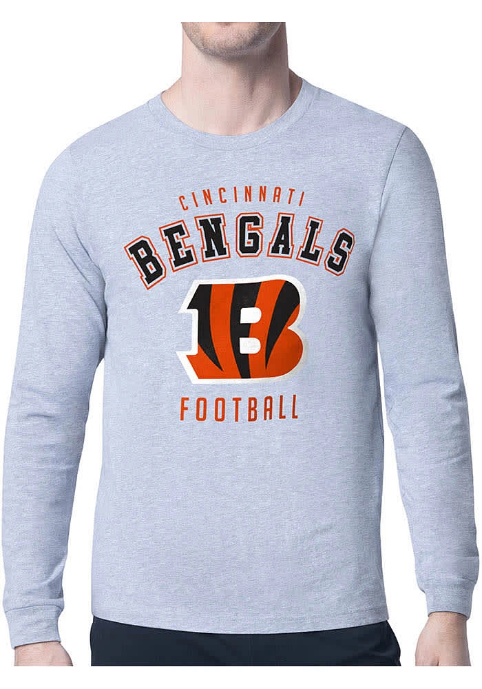 Starter Cincinnati Bengals Grey Logo Long Sleeve T Shirt