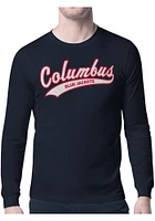 Starter Columbus Blue Jackets Navy Tailsweep Long Sleeve T Shirt