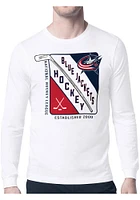 Starter Columbus Blue Jackets White Shield Long Sleeve T Shirt