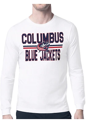 Starter Columbus Blue Jackets Mesh Logo Long Sleeve T Shirt