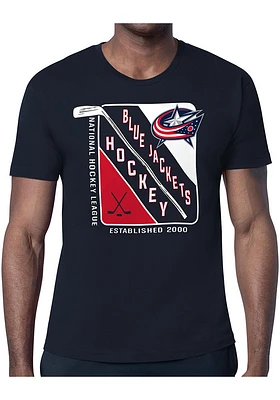 Starter Columbus Blue Jackets Navy Shield Short Sleeve T Shirt