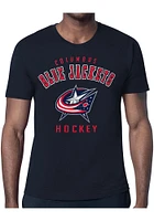 Starter Columbus Blue Jackets Navy Logo Short Sleeve T Shirt