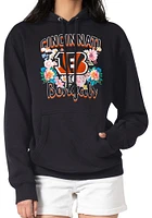 4Her Cincinnati Bengals Womens Flowers Hooded Sweatshirt