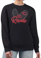 4Her Cincinnati Reds Womens Leopard Heart Crew Sweatshirt