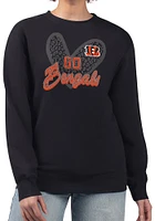 4Her Cincinnati Bengals Womens Leopard Heart Crew Sweatshirt