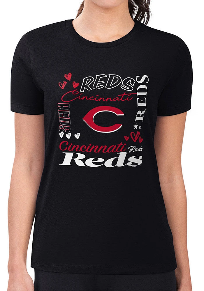 4Her Cincinnati Reds Womens Collage Short Sleeve T-Shirt