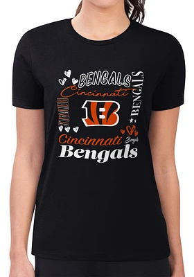 4Her Cincinnati Bengals Womens Collage Short Sleeve T-Shirt