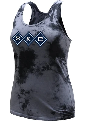 Sporting Kansas City Womens Grey Crystal Dye Tank Top