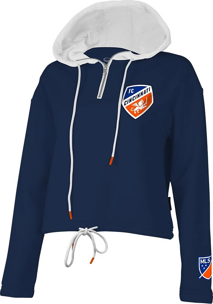 FC Cincinnati Womens Navy Blue Game Plan Hooded Sweatshirt