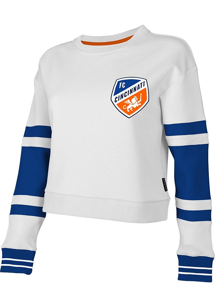 FC Cincinnati Womens White Scrimmage Crew Sweatshirt