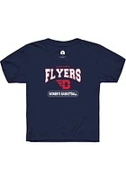 Rally Dayton Flyers Youth Navy Blue Women's Basketball Short Sleeve T-Shirt