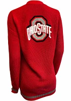 Ohio State Buckeyes Womens Red Vermillion Long Sleeve Cardigan