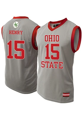 Seini Henry  Ohio State Buckeyes Grey NIL Basketball Jersey