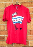 Chitown Clothing Chicago Red Flag Short Sleeve T Shirt