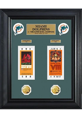 Miami Dolphins Super Bowl Ticket Collection Plaque