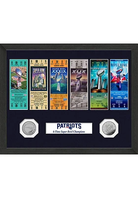 New England Patriots Super Bowl Ticket Collection Plaque