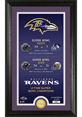 Baltimore Ravens Legacy Bronze Coin Photo Mint Plaque