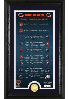 Chicago Bears Legacy Bronze Coin Photo Mint Plaque