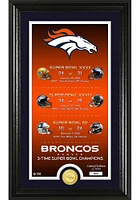 Denver Broncos Legacy Bronze Coin Photo Mint Plaque
