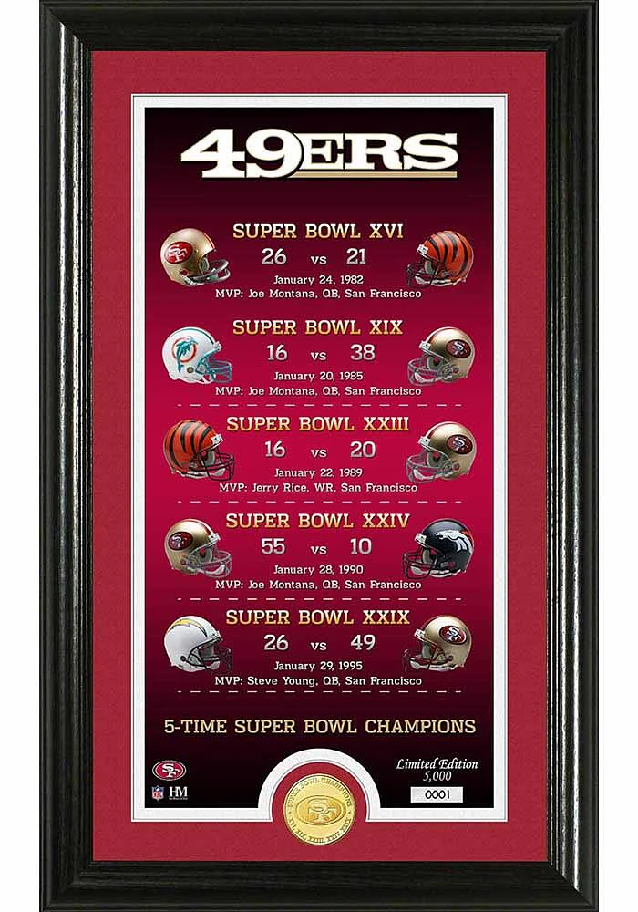 San Francisco 49ers Legacy Bronze Coin Photo Mint Plaque