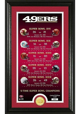 San Francisco 49ers Legacy Bronze Coin Photo Mint Plaque