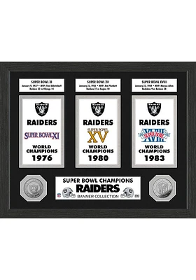 Las Vegas Raiders Super Bowl Banner Collection Plaque