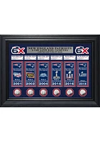 New England Patriots 6x Super Bowl Banner Collection Plaque