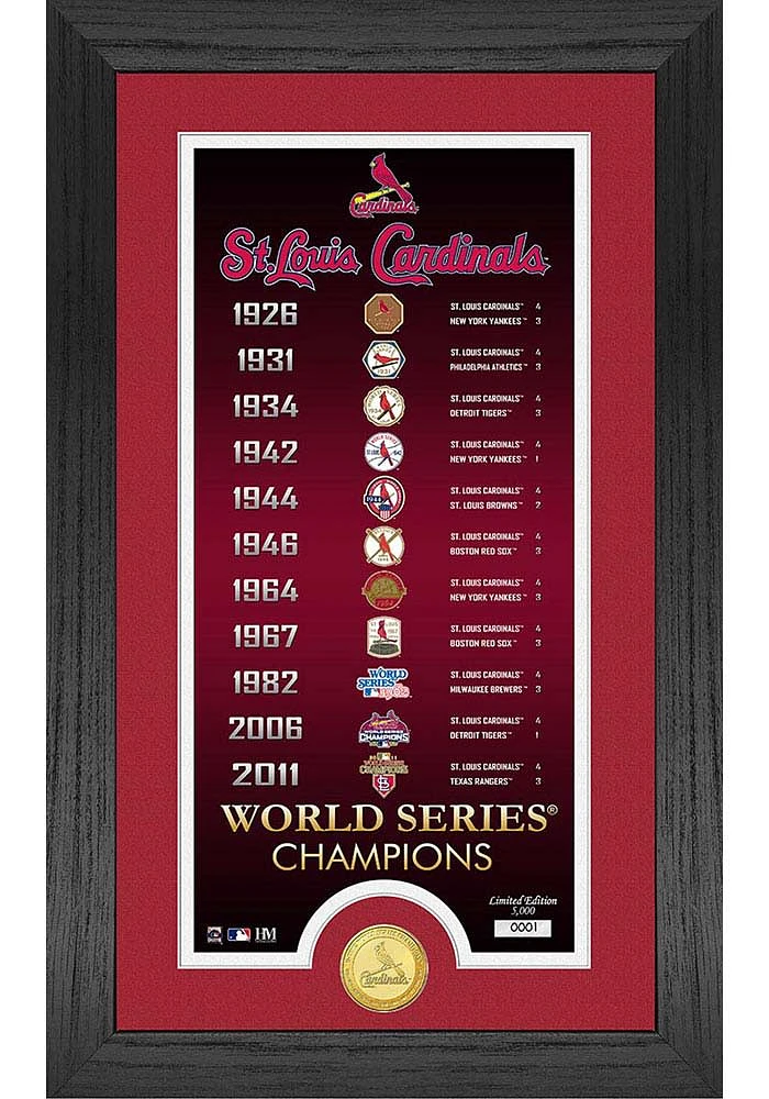 St Louis Cardinals Legacy Supreme Bronze Coin Photo Mint Plaque