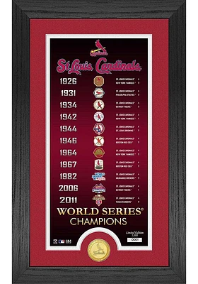 St Louis Cardinals Legacy Supreme Bronze Coin Photo Mint Plaque