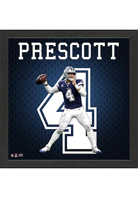 Dallas Cowboys Dak Prescott Impact Jersey Picture Frame - Blue
