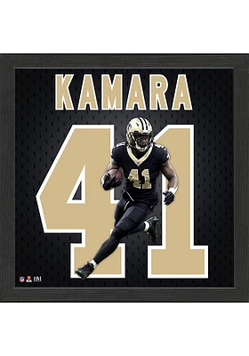 New Orleans Saints Alvin Kamara Impact Jersey Picture Frame - Black