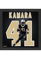 New Orleans Saints Alvin Kamara Impact Jersey Picture Frame - Black