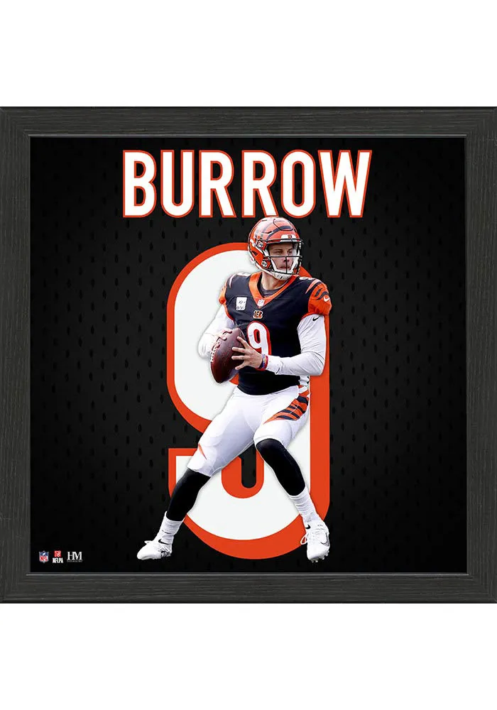 Cincinnati Bengals Joe Burrow Impact Jersey Picture Frame