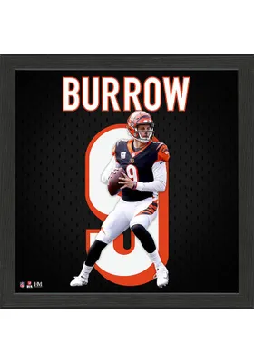 Cincinnati Bengals Joe Burrow Impact Jersey Picture Frame