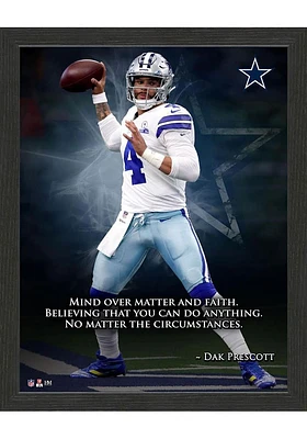 Dallas Cowboys Dak Prescott Inspiration Picture Frame - Blue
